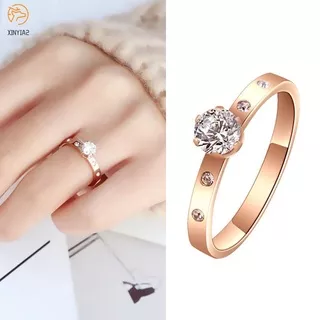 Cincin Titanium Cincin Wanita Emas Mawar C3