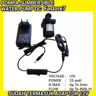 Pompa Air Serba Guna Dc 12 Volt Up To 5 Meter Plus Adaptor