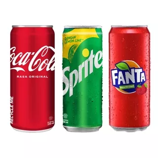 Coca-Cola Sleek Can 330 ml + Sprite Sleek Can 330 ml + Fanta Strawberry Sleek Can 330 ml