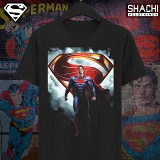 T Shirt Kaos Superhero SUPERMAN 06 - Premium Black NSA