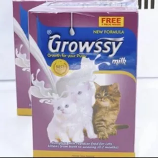 Growssy Milk Susu Kucing 1 box Isi 11 Saschet