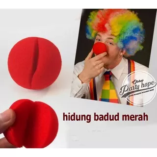 hidung badut merah / red nose / clown party / perlengkapan badut