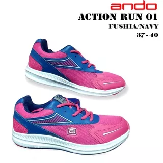 Sepatu Ando - Action Run 01 - 02/ Sepatu Sneakers-Running-Senam Wanita Dewasa - Size 37-40