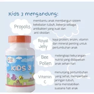 HDI Kids - KIDS 3 - 60chewable tablet/botol - ORI 100% TRUSTED !!