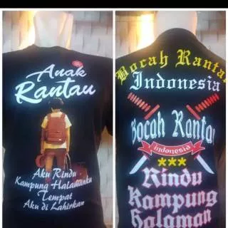 Kaos distro Anak Rantau rindu kampung halaman