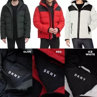 Jaket DKNY Shawn Quilted Mixed Media Hooded Puffer Jacket DKNY-JKT-03