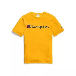 Champion Script Logo Tshirt BIGSIZE Original - Kaos Pria JUMBO SIZE 81