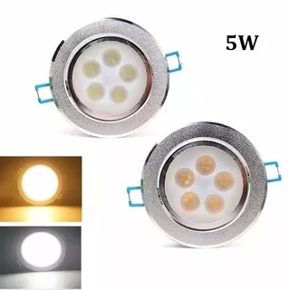 Lampu Downlight LED 5W Sorot Down Light White Putih Warm White 5Watt 5Watt 5Mata Plafon