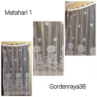 Vitrase Motif Bunga Matahari/Vitrase polos/vitrase putih