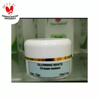 GLOWING WHITE CREAM MALAM / CREAM MALAM THERASKIN UNTUK FLEK RINGAN / NIGHT CREAM GLOWING WHITE / THERASKIN PAKET GLOWING WHITE / PAKET GLOWING WHITE ORIGINAL / TERASKIN ASLI ORIGINAL / BISA COD BAYAR DI TEMPAT