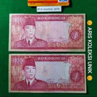 uang kuno Rp100 tahun 1960 soekarno - iklan ke2