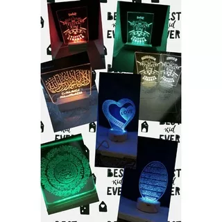 Custom Plakat - Lampu Hias Acrylic Led desain Sula suka - Akrilik