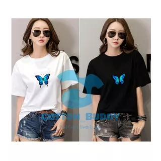 Baju Kaos Tshirt kupu-kupu butterfly Tshirt wanita Baju kaos wanita baju kupu-kupu