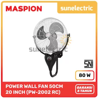 Maspion MSP PW-2002RC Power Wall Fan + Remote Control 20 Inch / 50cm PW 2002 / PW2002