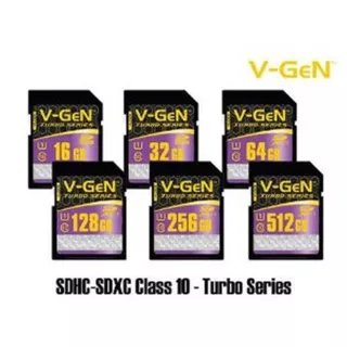 SDHC SD Card Turbo Series Vgen 16gb 32gb 64gb 128gb