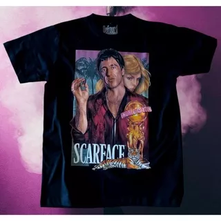 Scarface The World Is Yours Retro Action Movie Tee/Kaos Film Action Retro Scarface The World Is Yours Tony Montana Unisex