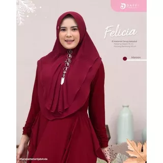 Jilbab Khimar Felicia ORI Daffi hijab terbaru// jilbab double layer wiru