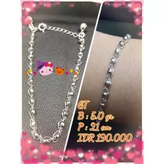 Gelang tangan silver 925 - acc aksesoris perhiasan perak wanita cewek