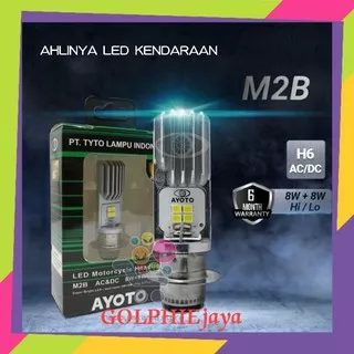 LAMPU DEPAN LED TYTO M2B /M2A /AYOTO/ AMS  LED 2SISI 8/8 watt 6000  matic & bebek