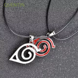 Kalung Liontin Logo Anime Naruto Kakashi Konoha Uzumaki Uchiha Warna-Warni Bahan Metal Untuk Unisex