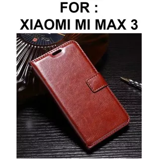 FLIP COVER WALLET case Xiaomi Mi Max 3 MiMax 3 casing leather dompet kulit