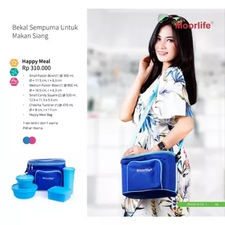 New Happy Meal MOORLIFE | Kotak Makan Set | Kotak Bekal | Lunch Box Set | Tempat Makan Set