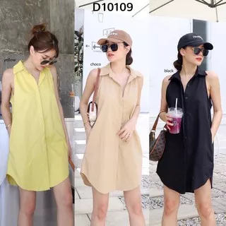 D10109 Aileen Summer Basic Collar Dress
