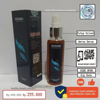 Keraniq Hair Intensive Serum Original 100% Asli Obat Penumbuh Rambut Herbal Alami Cepat Terbaik BPOM