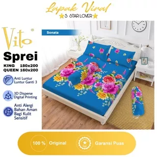 Sprei Vito Sonata Seprai Katun Halus Microtex Sprei Warna Biru B2 Sprei 180 B2 Sprei 160 Bantal 2 Sprei KING Size Bantal 2 Sprei QUEEN Size B2 Sprei No 1 B2 Sprei No 2 Bantal 2 Sprei Bunga Mawar Sprei Besar Sprei Dewasa Katun Sprei Motif Bunga B2