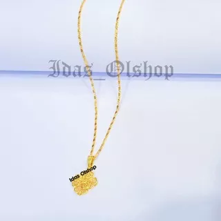 KALUNG BUNGA MEKAR MENAWAN ID7714O LOGAM EMAS HONGKONG ANTI KARAT