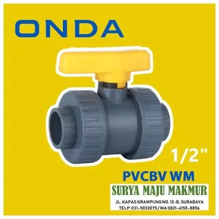 STOP KRAN WATER MUR ONDA PVCBV WM 1/2 inch PVC Ball Valve Watermoor watermur