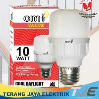 Lampu LED Bulb 10 Watt Putih - OMI VALUE