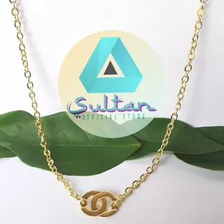 [LAPIS EMAS 24K ORIGINAL] SULTAN NECKLACE Kalung CC replika chanel logam kuningan #KK04