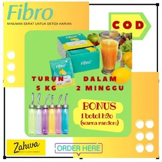 Minuman Suplemen Lemon Diet Herbal Pelangsing Perut Fiber Serat Alami Detox Fibro Detok BPOM HALAL