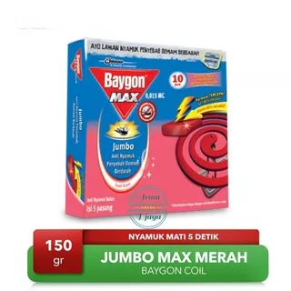 Baygon Coil Jumbo Max Merah 10Hr 150g - Baygon Obat Anti Nyamuk Bakar