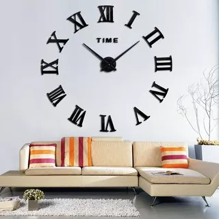 [ Home Appliance ] Jam Dinding Besar DIY Giant Wall Clock Quartz Creative Design 80-130cm - DIY-106