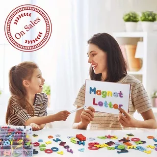 Foam Magnetic Letters ABC Refrigerator DIY Magnetic Learning Early Toys Suction Spelling B6O6