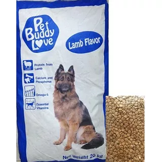 Makanan Anjing Pet Buddy Love Lamb 1kg Repack 1 Kg PBL Dog Food Murah