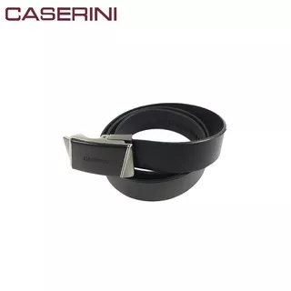 Caserini Men`s Auto Buckle Belt, Ikat Pinggang Pria CS211260-17 115 cm Black Brown