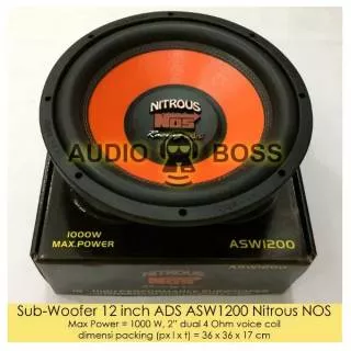 Speaker Subwoofer 12 inch ADS ASW1200 NITROUS NOS 12inch ADS nitrous nos ASW 1200 12