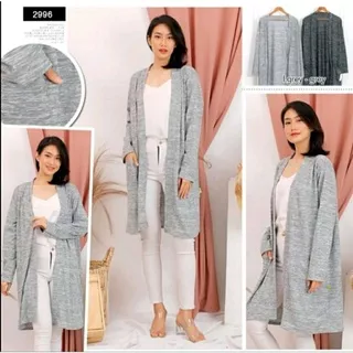 LONG CARDIGAN TWIST / OUTER KARDIGAN WANITA / BELLE CARDY [COD]