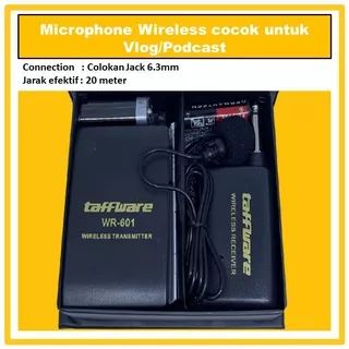 Mic jepit wireless clip on / microphone wireless ceramah pidato/Microphone podcast atau flog