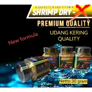 PAKAN UDANG KERING/30gram/SUPER X PREMIUM/pakan ikan/kura-kura/dry shrimp/pakan louhan/pakan Channa/arwana