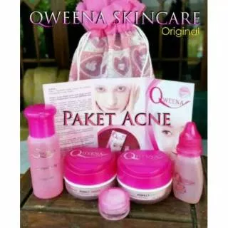 CREAM QWEENA SKINCARE - PAKET ACNE ORIGINAL 100% - QUEENBE KEMASAN BARU QWEENA