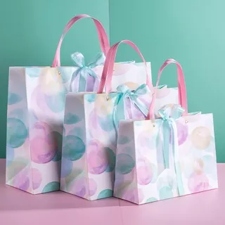 Paper Bag Premium Tas Tenteng Kado/ Kantong Kado Paper Gift Bag Polkadot TT03