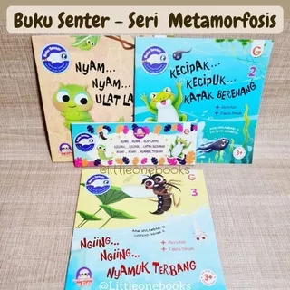 Buku Senter Metamorfosa - Seri Metamorfosis for Kids (dg fitur shine a light) / buku metamorfosis hewan / metamorfosa nyamuk katak kupu