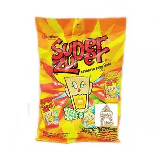 Permen Asem Super Zuper Assorted Sour Candy (isi 50pcs) Permen Jadul