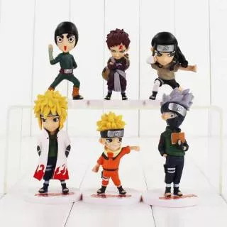 Action Figure Naruto Kakashi Gaara Minato Neji Rock Lee