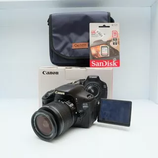 KAMERA DSLR CANON EOS 600D KIT SECOND MULUS  PALING MURAH LAYAR VLIP FULL EFEK