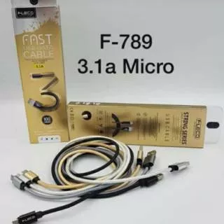 Kabel Data Fleco f-789 Bb - Kabel Charger Fleco F-789 bb Micro 3.1A - Kabel Casan Fleco F-789 3.1A